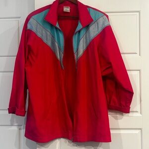 Vintage Koret City Blues 70’s Pink, Blue, and Denim Oversized Jacket